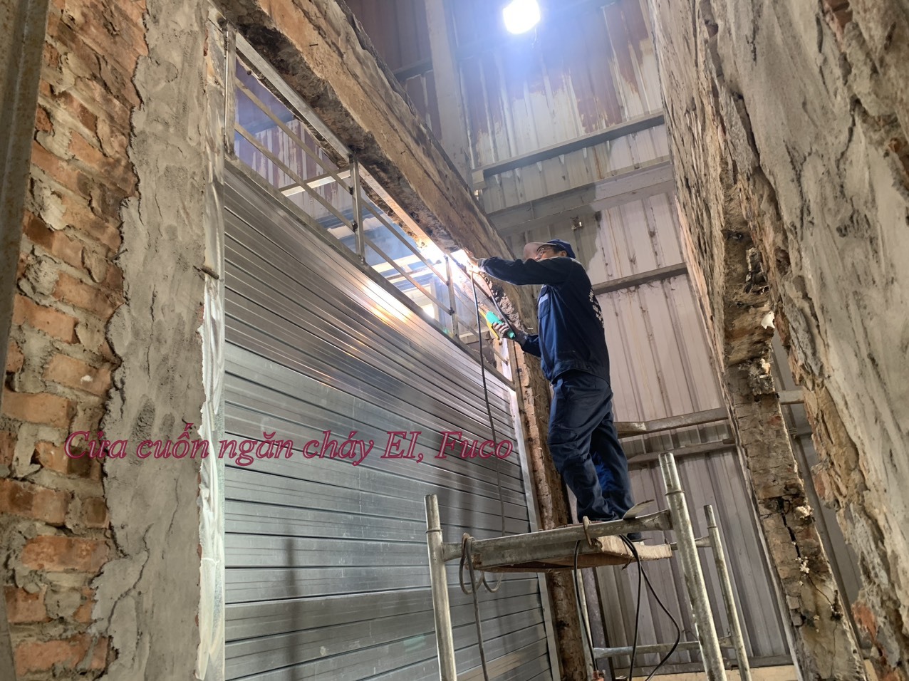 Cửa cuốn ngăn cháy EI, cửa cuốn ngăn cháy EI60, EI70, Thiết bị cửa cuốn ngăn cháy EI, Fuco