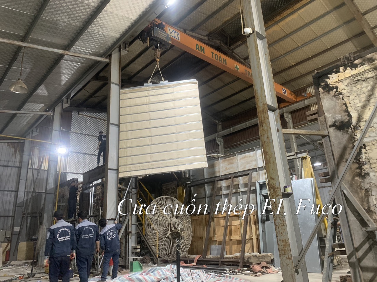 cửa cuốn ngăn cháy EI60, EI70, Thiết bị cửa cuốn ngăn cháy EI, Fuco