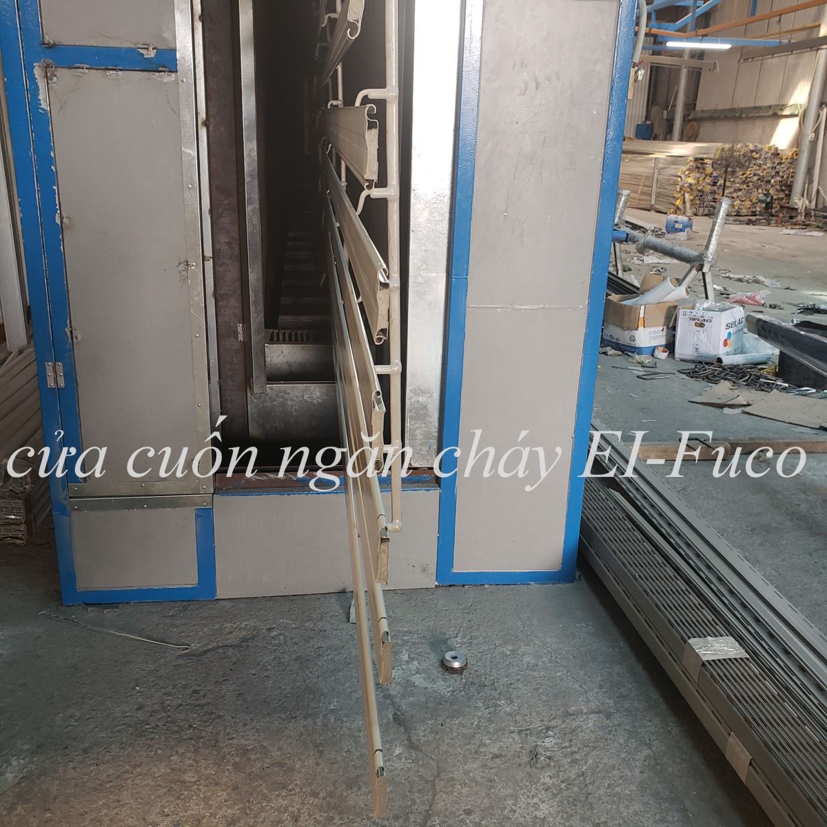 cửa cuốn ngăn cháy EI60, EI70, Thiết bị cửa cuốn ngăn cháy EI, Fuco