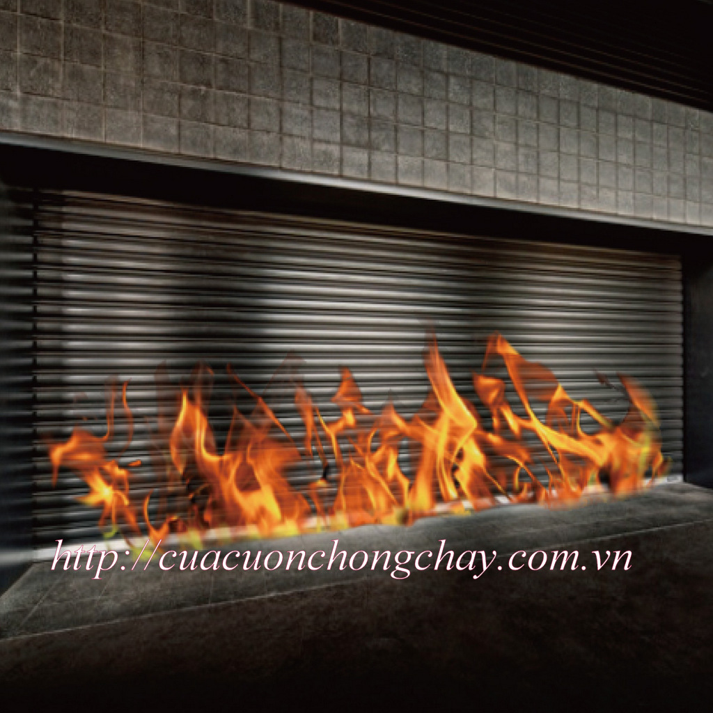 cửa cuốn chống cháy 1 lớp inox