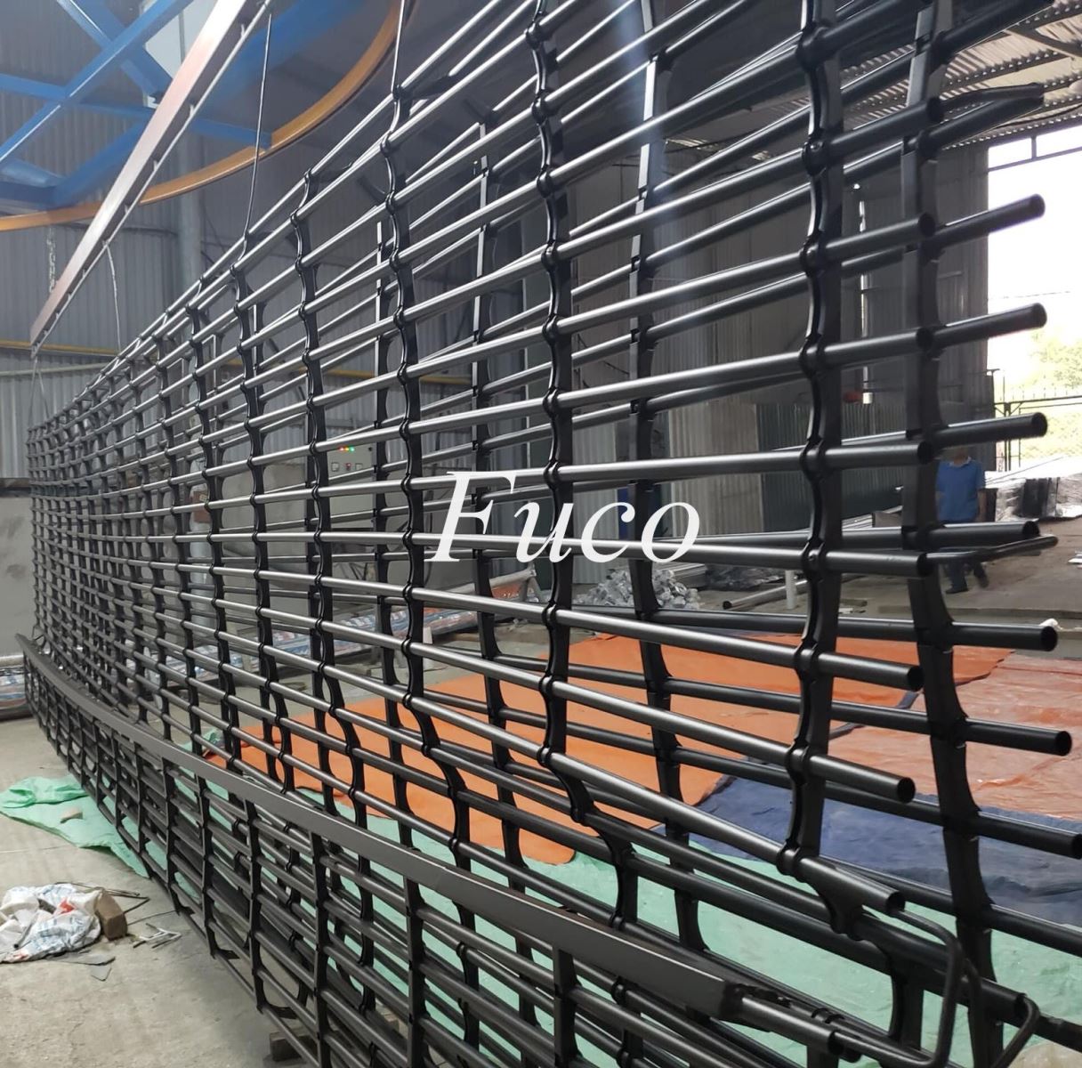 Cửa cuốn song ngang ống tròn 19 và phi 21 sơn tĩnh điện
