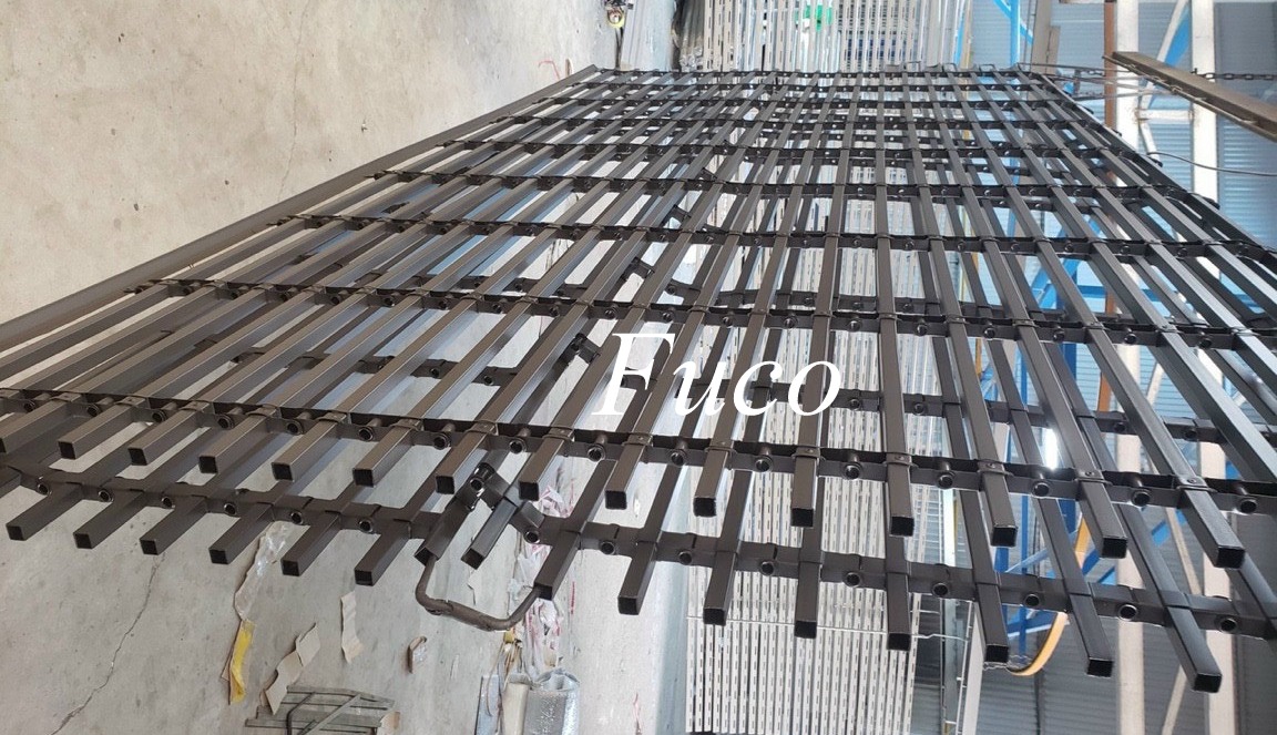 Cửa cuốn song ngang hộp 20x20, sơn tĩnh điện