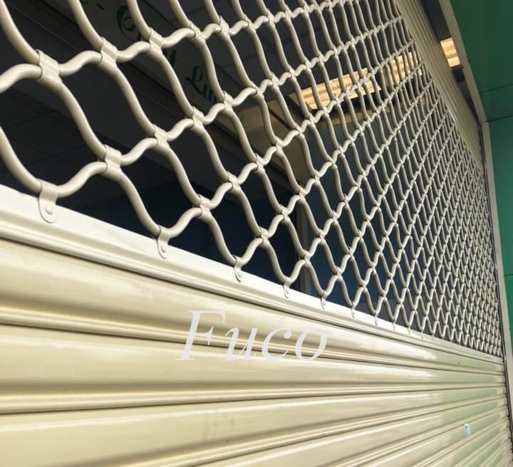 Cửa cuốn mắt võng sơn tĩnh điện và INOX 304
