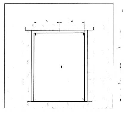 Hình 29 - Các vị trí nên được bố trí đo cong vênh trên các cụm cửa hai cánh